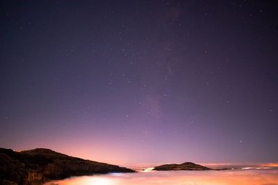 Scenic view of star field at night