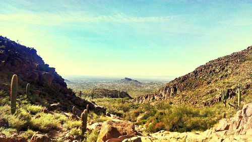 Scenic view of mountains