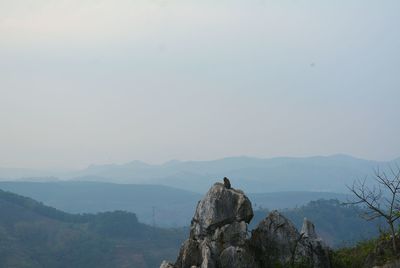 Scenic view of mountains against clear sky