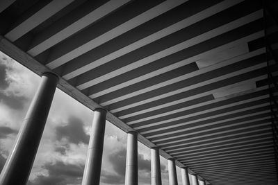 Low angle view of bridge against sky