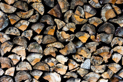 Full frame shot of logs