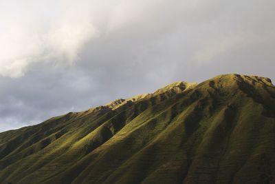 Low angle view of mountain against sky