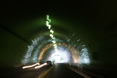 Road passing through tunnel