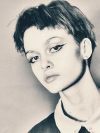Close-up portrait of young woman