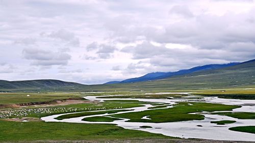 Scenic view of landscape against sky