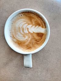 Directly above shot of coffee on table