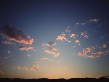 Scenic view of sky during sunset