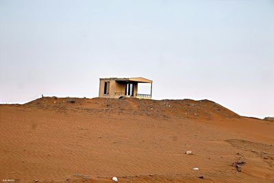 Low angle view of built structure against clear sky