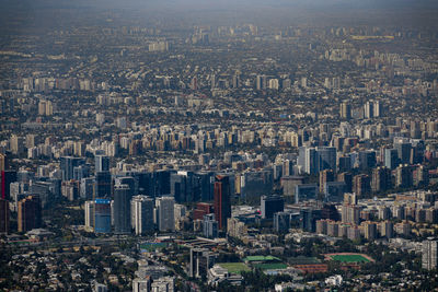 Vista desde el cerro manquehito a la ciudad de santiago 