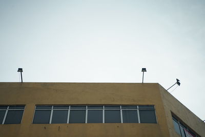 Low angle view of building against clear sky