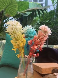 Close-up of flower vase on table