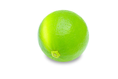 Close-up of green balls on white background