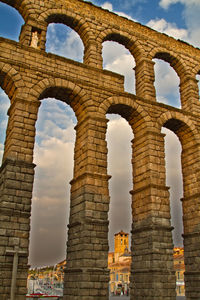 Low angle view of old ruins