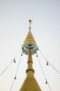 Low angle view of traditional building against clear sky