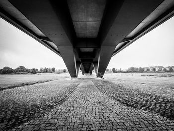 View of bridge over empty road