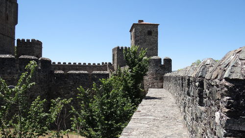 View of fort against clear sky