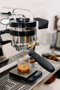 Close-up of coffee on table