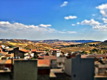 View of town against sky