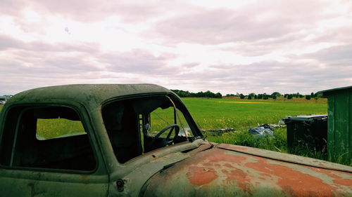 Landscape against cloudy sky