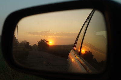 Scenic view of sunset over sea