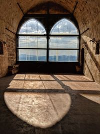 View of open window of building