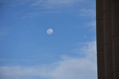 Low angle view of moon in sky