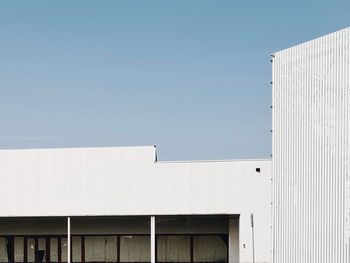 Low angle view of building against clear sky