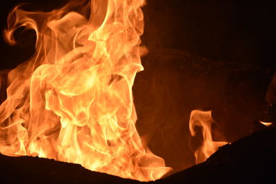 Close-up of bonfire