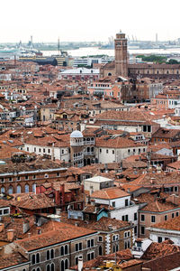 High angle view of cityscape