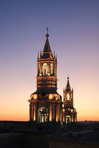 Cathedral against sky during sunset