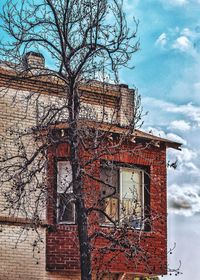 Low angle view of building against sky