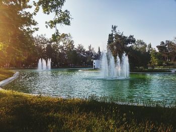 Fountain in a park