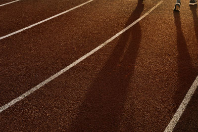 High angle view of sports track