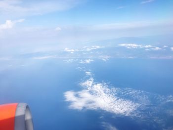 Aerial view of sea against sky