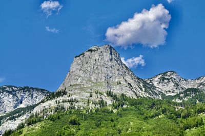 Low angle view of mountain against sky