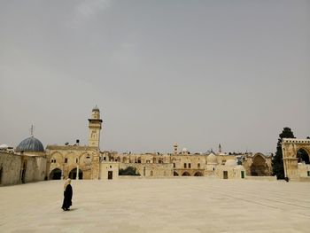 View of historic building against clear sky