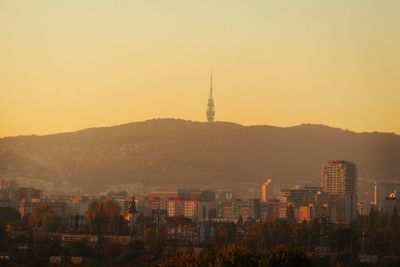 View of bratislava city and the tv tower kamzik