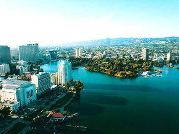 High angle view of cityscape