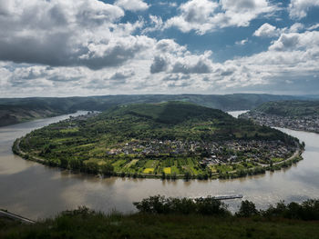 Scenic view of river against sky