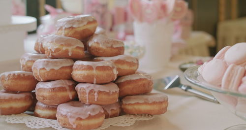 Close-up of food on table