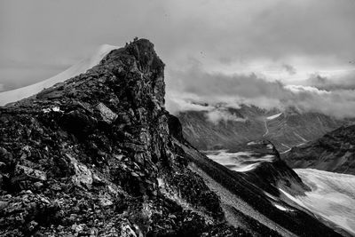 Scenic view of mountain range against sky