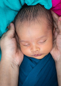 Close-up of baby girl