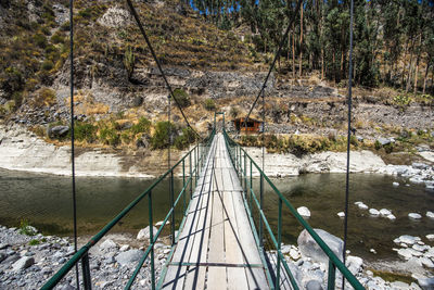 High angle view of bridge