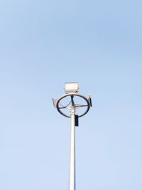 Low angle view of street light against clear sky