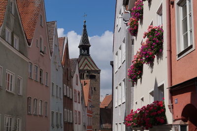 Low angle view of buildings in city