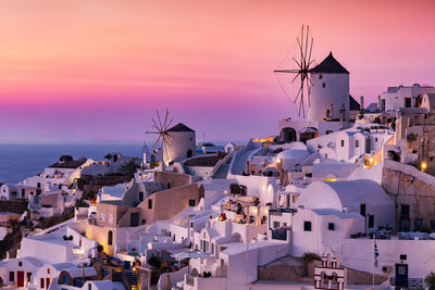 View of town against sky