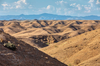 Scenic view of desert against sky