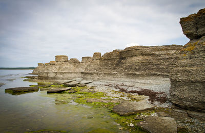 Rock formations at seaside