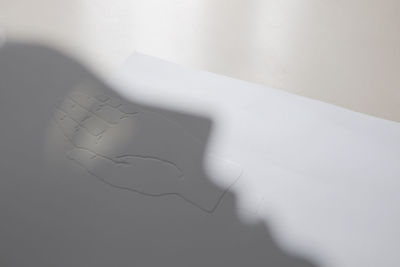 Close-up of white paper