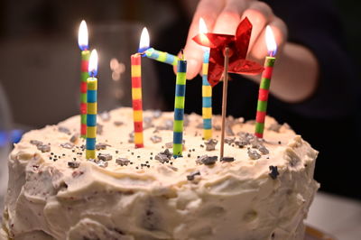 Close-up of birthday cake
